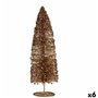 Figurine Décorative Sapin de Noël Paillettes Doré 10 x 41 x 10 cm (6 Unités)