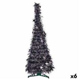 Sapin de Noël Anthracite guirlande 38 x 38 x 105 cm (6 Unités)