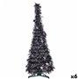 Sapin de Noël Anthracite guirlande 38 x 38 x 105 cm (6 Unités)