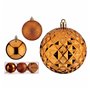 Lot de boules de Noël Orange PVC Ø 8 cm (12 Unités)