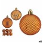 Lot de boules de Noël 6 cm Orange PVC (12 Unités)