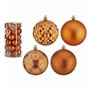 Lot de boules de Noël 8 cm Orange PVC (4 Unités)