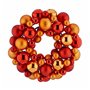 Couronne de Noël Balles Rouge Orange PVC 35 x 10 x 35 cm (4 Unités)