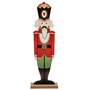 Figurine Décorative Casse-Noisette Blanc Noir Rouge Vert Bois 10 x 60 x 19 cm (6 Unités)