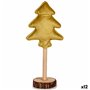 Sapin de Noël Polyester Doré Bois 9