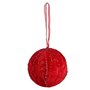 Lot de boules de Noël Polyester Rouge 8 x 8 x 8 cm (6 Unités)