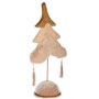 Sapin de Noël Polyester Beige Doré Bois 12 x 43 x 22 cm (4 Unités)