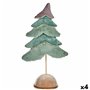 Sapin de Noël Velours Turquoise 16 x 55 x 29 cm (4 Unités)