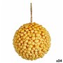 Boule de Noël Jaune Plastique 8 x 8 x 8 cm (24 Unités)