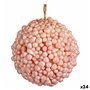 Boule de Noël Rose Plastique 8 x 8 x 8 cm (24 Unités)