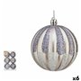 Lot de boules de Noël 10 cm Argenté PVC (6 Unités)