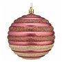 Lot de boules de Noël Cercles Rose Plastique 10 x 11 x 10 cm (6 Unités)