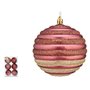 Lot de boules de Noël Cercles Rose Plastique 10 x 11 x 10 cm (6 Unités)