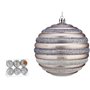 Lot de boules de Noël Cercles 10 cm Argenté Plastique (6 Unités)