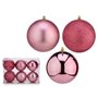 Lot de boules de Noël Rose PVC Ø 12 cm (6 Unités)