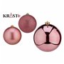 Lot de boules de Noël Rose PVC 10 cm (12 Unités)