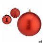 Lot de boules de Noël Rouge Plastique 12 x 13 x 12 cm (6 Unités)