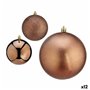 Lot de boules de Noël Marron Plastique 10 x 11 x 10 cm (12 Unités)