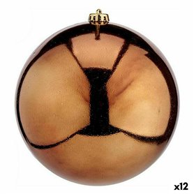 Boule de Noël Marron Plastique 20 x 20 x 20 cm (12 Unités)