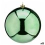 Boule de Noël Vert Plastique 20 x 20 x 20 cm (12 Unités)