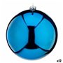 Boule de Noël Bleu Plastique 20 x 20 x 20 cm (12 Unités)