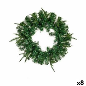 Couronne de Noël Vert 45 x 6 x 45 cm (8 Unités)