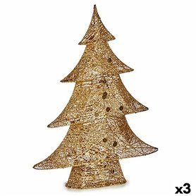 Figurine Décorative Sapin de Noël Métal Doré 12 x 59