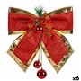 Lien Décorations de Noël Rouge Doré 33 x 9 x 33 cm (6 Unités)