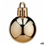 Lot de boules de Noël Cuivre Plastique 3 x 4 x 3 cm (12 Unités)