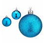 Lot de boules de Noël 6 cm Bleu Plastique (9 Unités)