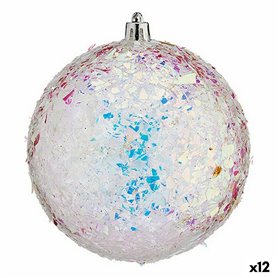 Lot de boules de Noël Argenté 10 cm (12 Unités)