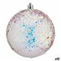 Lot de boules de Noël Argenté 10 cm (12 Unités)