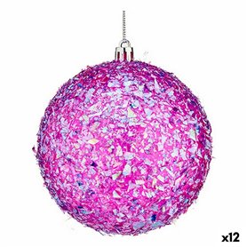 Lot de boules de Noël Violet 10 cm (12 Unités)