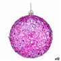 Lot de boules de Noël Violet 10 cm (12 Unités)