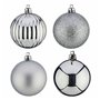 Lot de boules de Noël Argenté Plastique 6 x 7 x 6 cm (6 Unités)