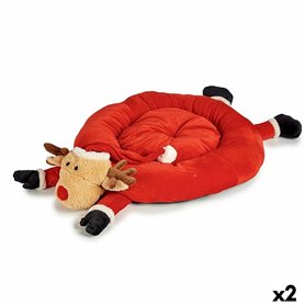 Lit pour animal domestique Renne Rouge 84 x 18 x 97 cm (2 Unités)