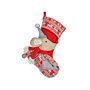 Décorations de Noël Chaussette de Noël Souris Gris Polyester 31 x 5 x 48 cm (12 Unités)