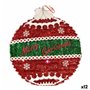 Décorations de Noël Pendentif Boule de Noël guirlande Lumière LED Blanc Rouge polypropylène PET 40 x 5