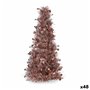 Figurine Décorative Sapin de Noël guirlande Blanc Rose polypropylène PET 18 x 31 x 18 cm (48 Unités)