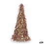 Figurine Décorative Sapin de Noël guirlande Cuivre Fuchsia polypropylène PET 24 x 46 x 24 cm (24 Unités)