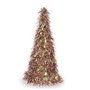 Figurine Décorative Sapin de Noël guirlande Cuivre Fuchsia polypropylène PET 24 x 46 x 24 cm (24 Unités)