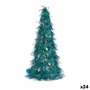 Figurine Décorative Sapin de Noël guirlande Bleu polypropylène PET 24 x 46 x 24 cm (24 Unités)