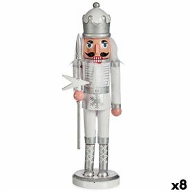 Figurine Décorative Casse-Noisette Blanc Argenté Plastique 12