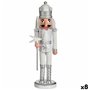 Figurine Décorative Casse-Noisette Blanc Argenté Plastique 12