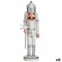 Figurine Décorative Casse-Noisette Blanc Argenté Plastique 9