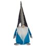 Figurine Décorative Gnome Bleu Blanc Argenté Polyester Bois Sable 12 x 32 x 13 cm (24 Unités)