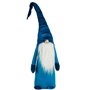 Figurine Décorative Gnome Bleu Blanc Argenté Polyester Bois Sable 20 x 100 x 25 cm (8 Unités)