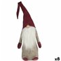 Figurine Décorative Gnome Blanc Gris Rose Polyester Bois Sable 20 x 100 x 25 cm (8 Unités)