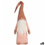 Figurine Décorative Gnome Blanc Rose Polyester Bois Sable 20 x 100 x 25 cm (8 Unités)