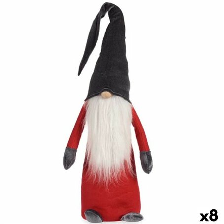 Figurine Décorative Gnome Blanc Rouge Gris Polyester Bois Sable 20 x 100 x 25 cm (8 Unités)